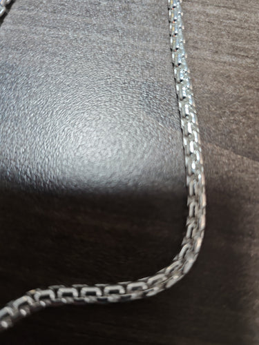 Round Box Sterling Silver Chain Necklace