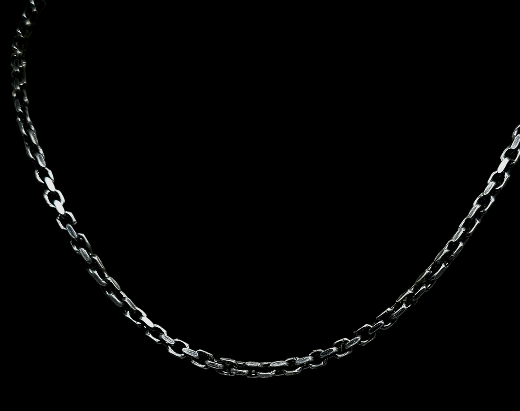Forz 150 DC T Sterling Silver Gunmetal Chain Necklace