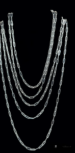 Paper Clip Sterling Silver Chain Necklace