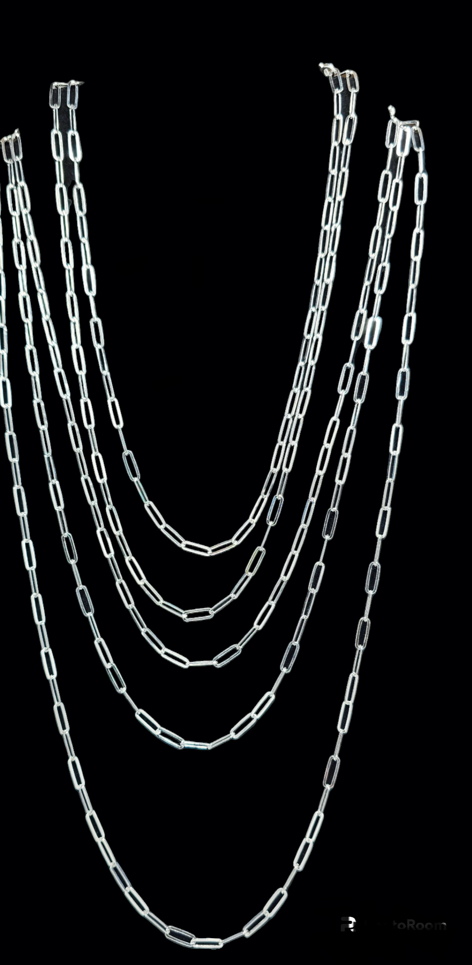 Paper Clip Sterling Silver Chain Necklace