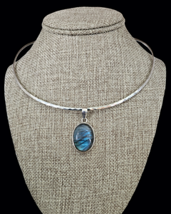 Handcrafted Sterling Silver Pendant with Labradorite