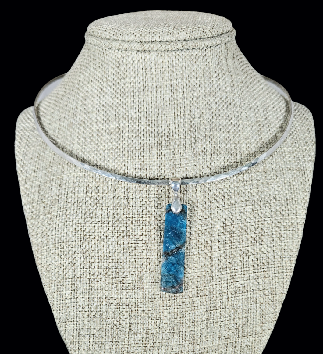 Handcrafted Sterling Silver Pendant with Apatite