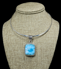 Load image into Gallery viewer, Handcrafted Sterling Silver Pendant with Larimar