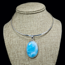Load image into Gallery viewer, Handcrafted Sterling Silver Pendant with Larimar