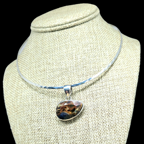 Sterling Silver Pendant with Pietersite