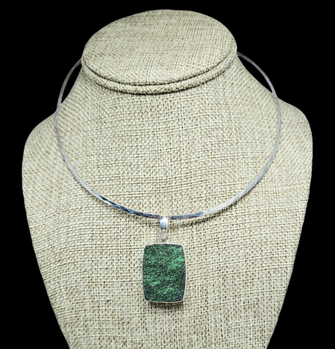 Sterling Silver Pendant with Uvarovite (Green Garnet)