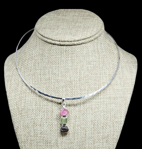 Sterling Silver Pendant with Tourmaline