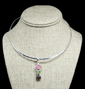 Handcrafted Sterling Silver Pendants with Tourmaline