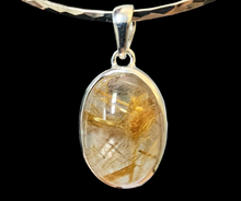 Load image into Gallery viewer, Handcrafted Sterling Silver Pendant with Rutilated Quartz