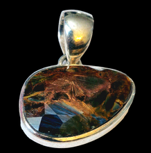 Load image into Gallery viewer, Handcrafted Sterling Silver Pendant with Pietersite