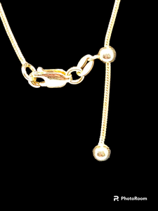 030 Snake Magic Ball Chain Necklace Vermeil Gold