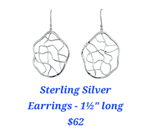 Sterling Silver Earrings with Wire Design