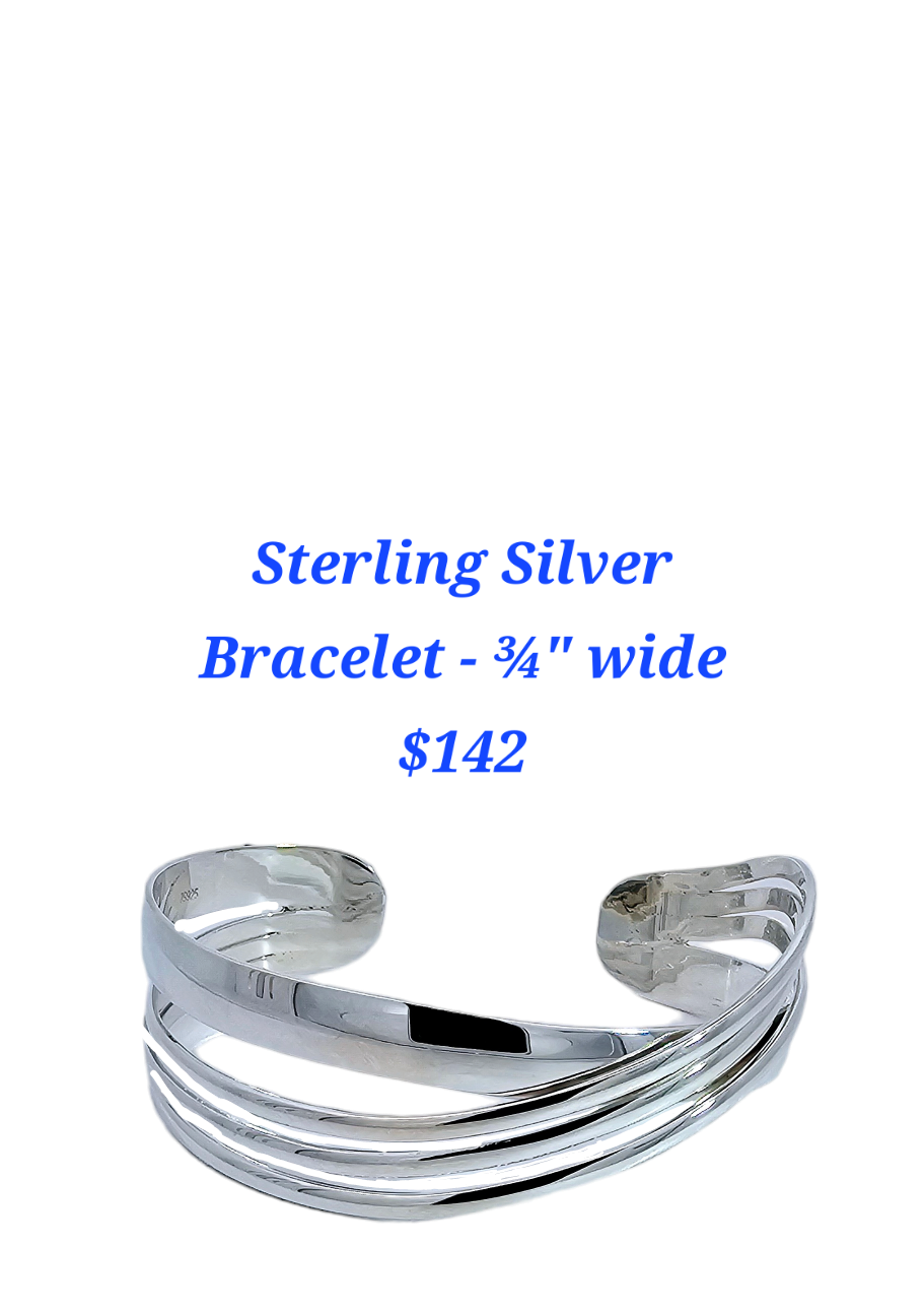Sterling Silver 4 Wire Cuff Bracelet