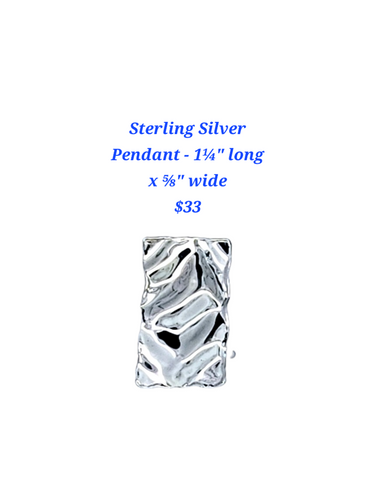 Sterling Silver Hammered Pendant