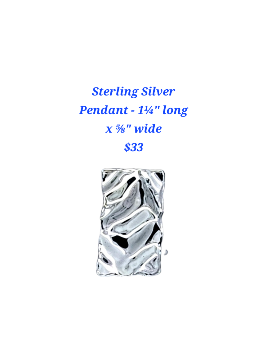 Sterling Silver Hammered Pendant