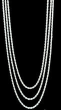 Load image into Gallery viewer, 100 Rope Sterling Silver Chain Necklace