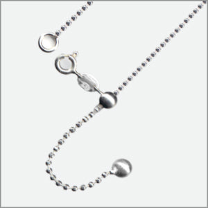 Adjustable DC Ball Magic Ball Chain Sterling Silver