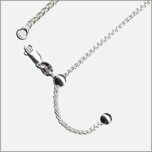 Adjustable Wheat Magic Ball Chain Sterling Silver